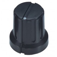 46106 Black Fluted Plastic Knobs with indicator dot on top