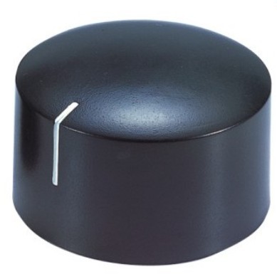 41027 Black Plastic Knobs with white indicator line